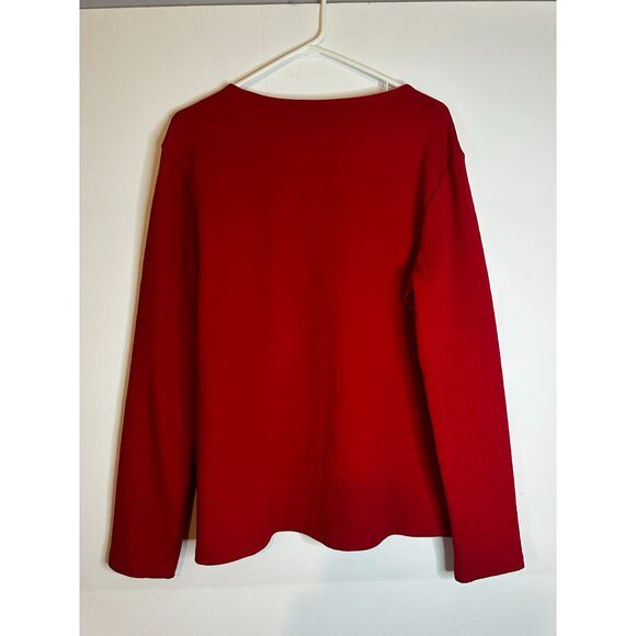 Cato Red Long Sleeve Top Women’s XL Pullover Blouse Casual Classic Style - Picture 2 of 5